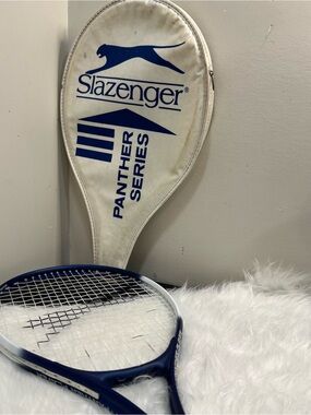 Slazenger Tennis W/ Paddle Cover with Blue Logo and Blue Grip 0 size III Racket